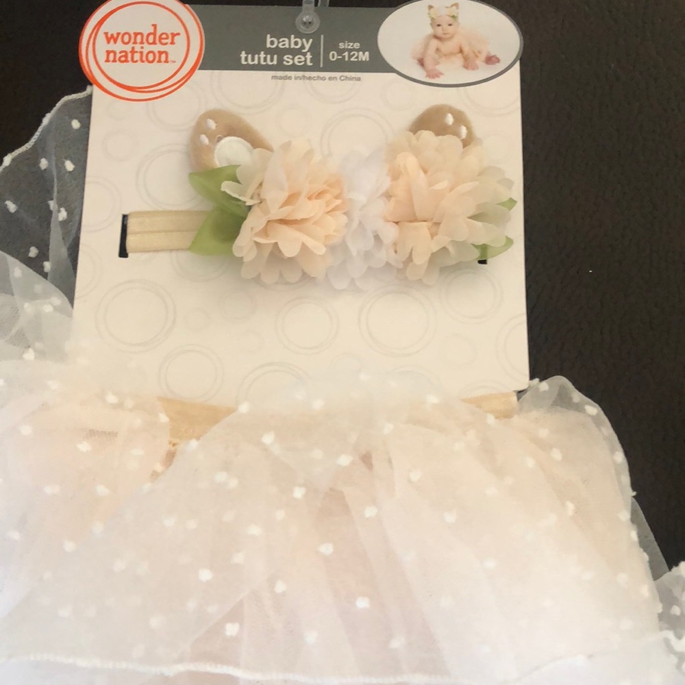 Baby tutu set 0 to 12 months headband and tutu so cute